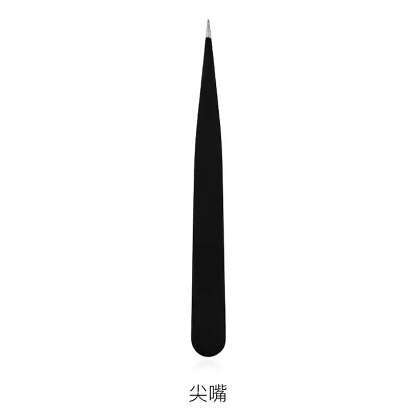 Stainless Steel Eyebrow Tweezers Black - Image 4