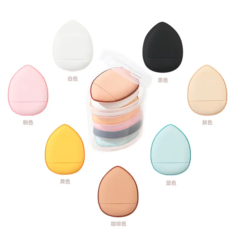 Finger Tinted Cushion Puff Multi Color Mini Dry Wet - Image 3