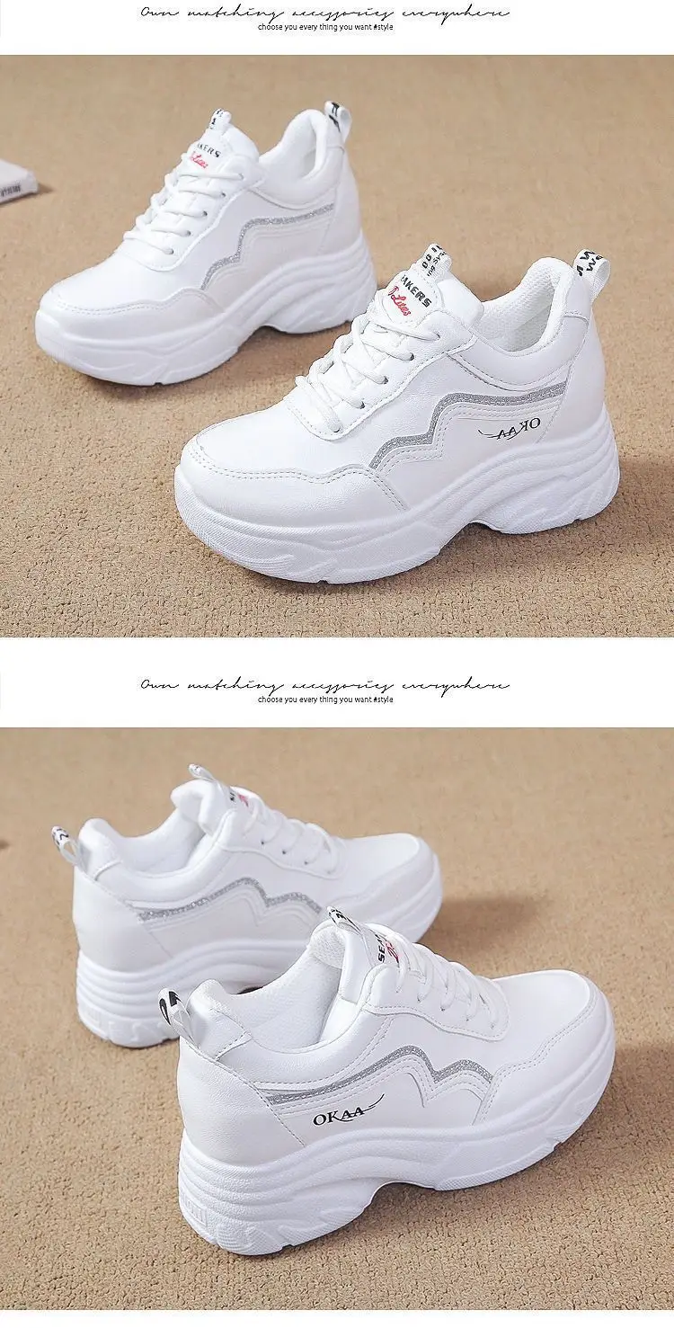 Inner Height Women's Shoes Summer All-match Torre Shoes Korean Style 2023 New Thick Bottom Leather sneaker Casual White Shoes — feature 15