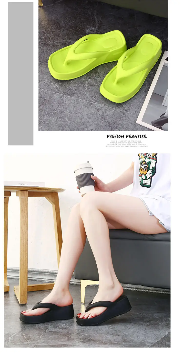 Women Neon Wedge Sandals Flat Heel — feature 14