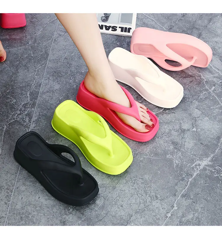 Women Neon Wedge Sandals Flat Heel — feature 3