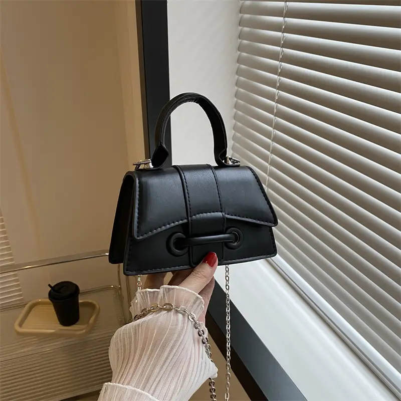 Silver Chain Handbag Small Western Style - Image 7