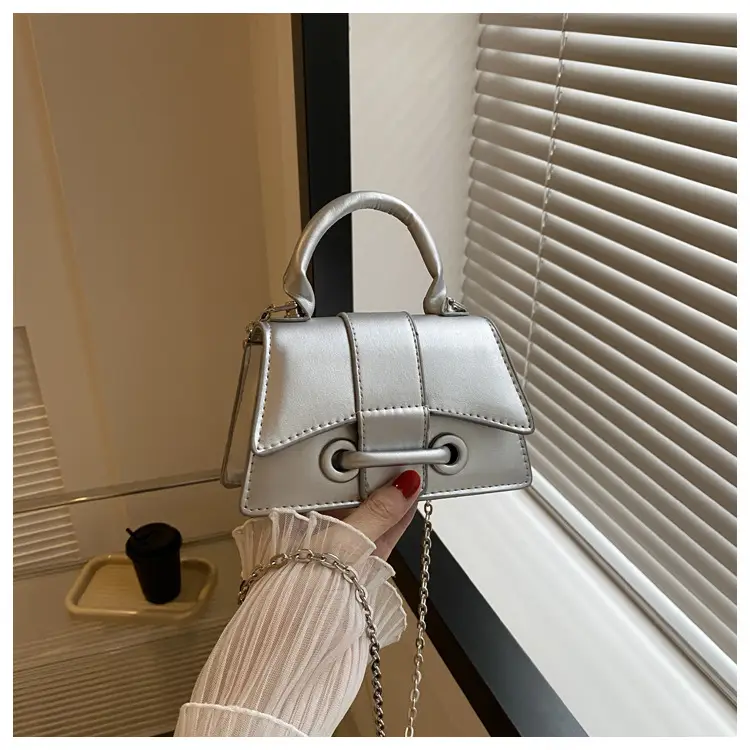 Silver Chain Handbag Small Western Style — feature 25