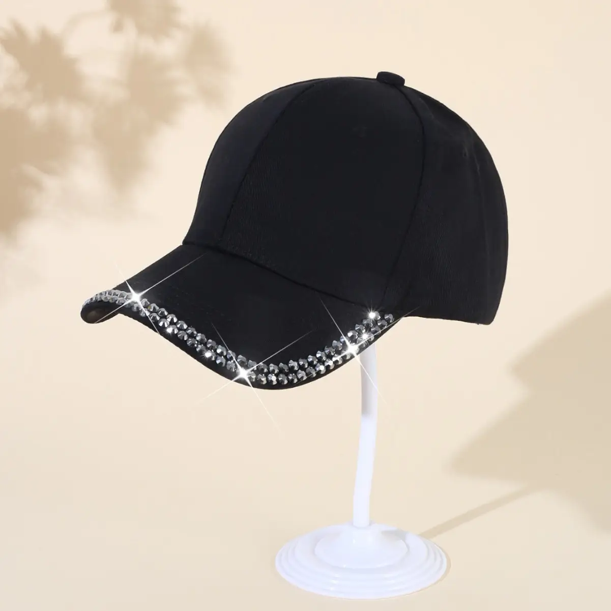 Women's Black Rhinestone Cap Summer Fashion - Image 12