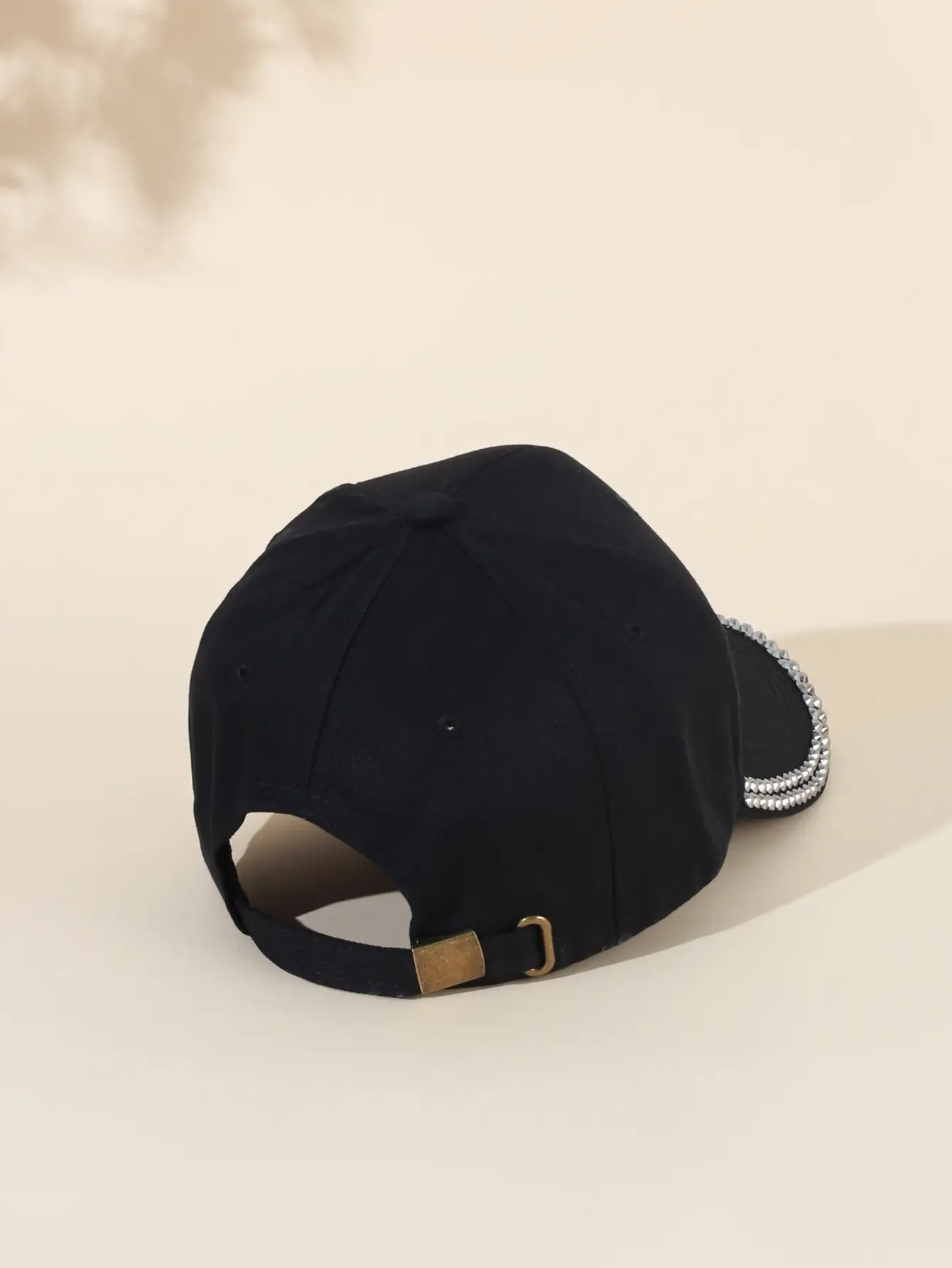 Women's Black Rhinestone Cap Summer Fashion — feature 4