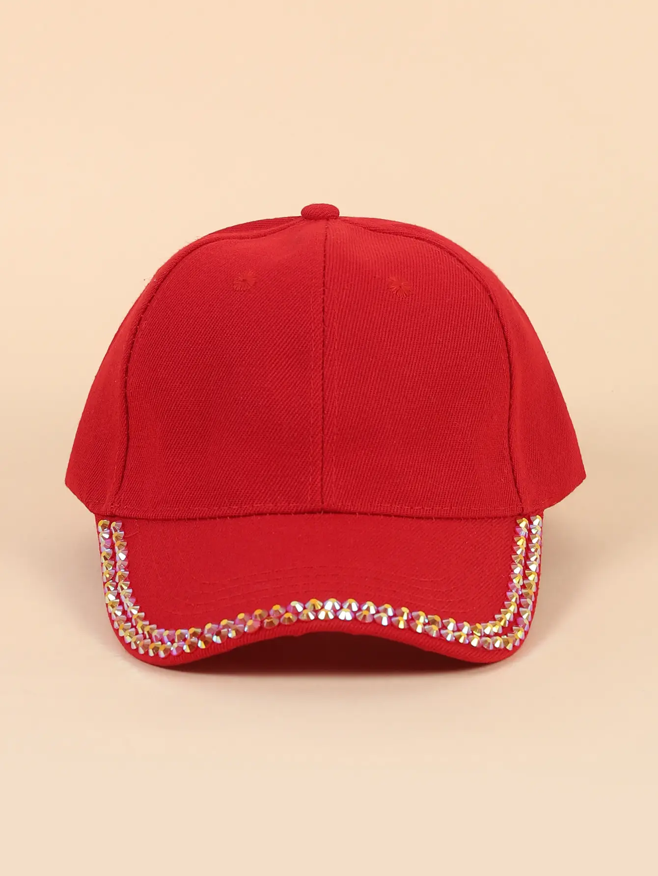 Women's Black Rhinestone Cap Summer Fashion — feature 8