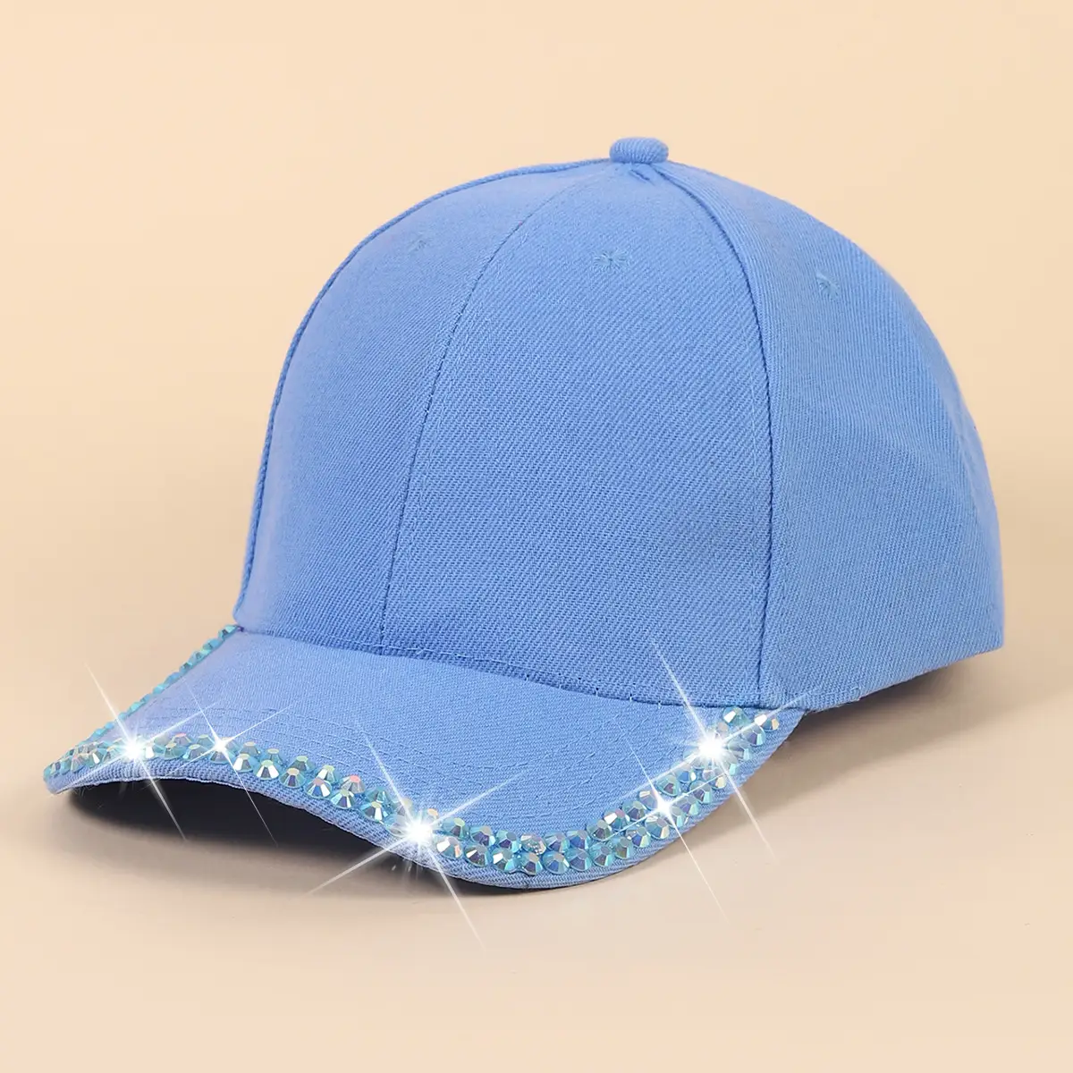 Women's Black Rhinestone Cap Summer Fashion - Image 5