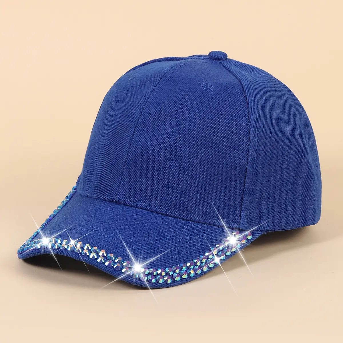 Women's Black Rhinestone Cap Summer Fashion - Image 6