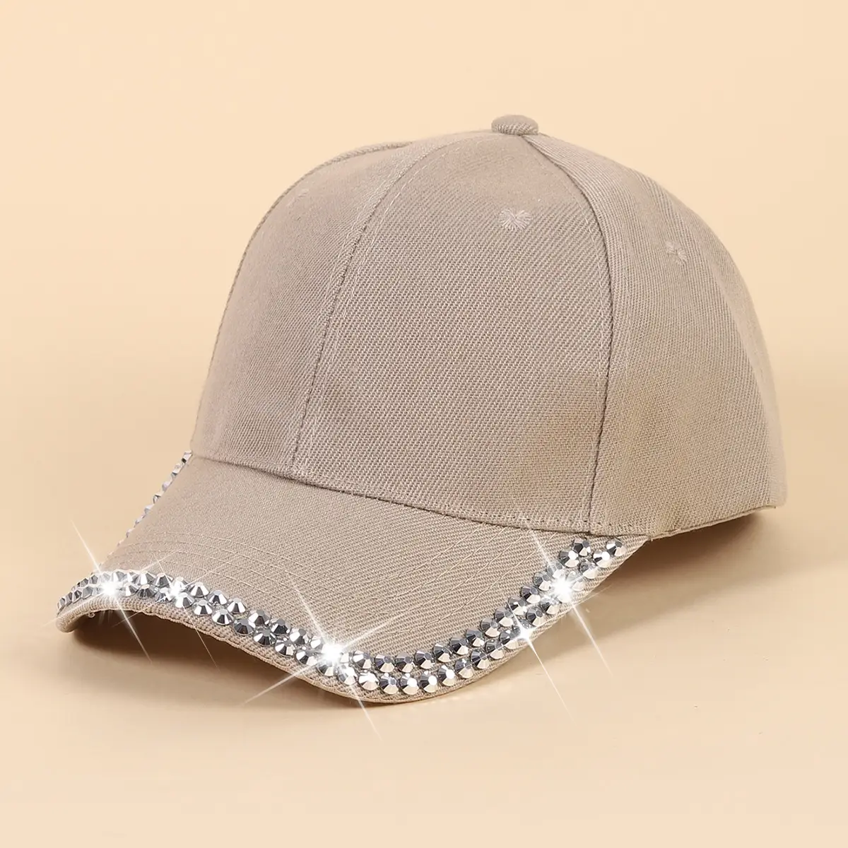 Women's Black Rhinestone Cap Summer Fashion - Image 7