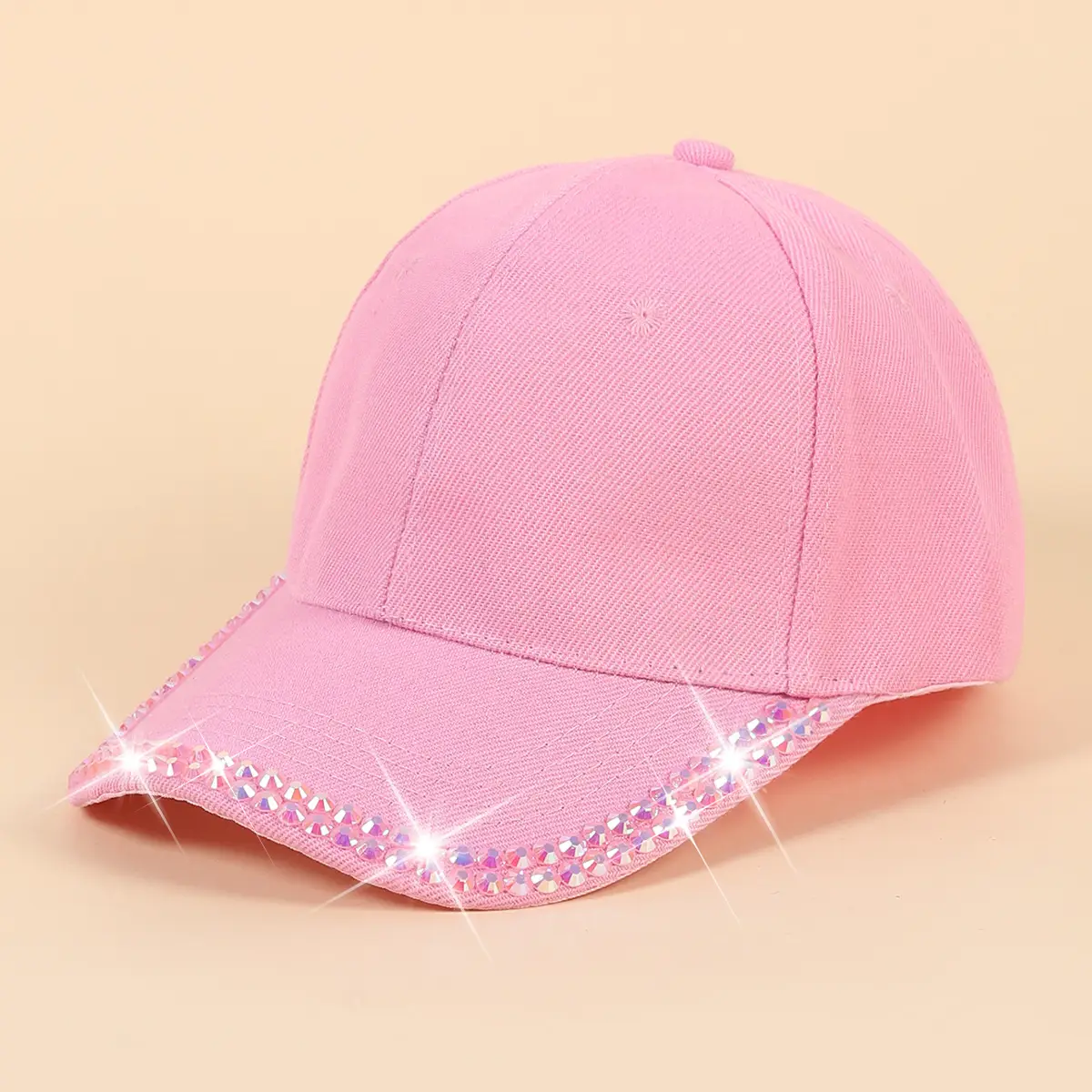 Women's Black Rhinestone Cap Summer Fashion - Image 8