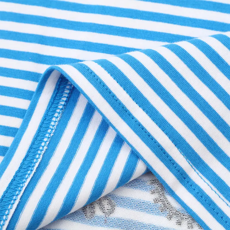 European American Long Sleeve T-Shirt Blue Striped Boys Girls