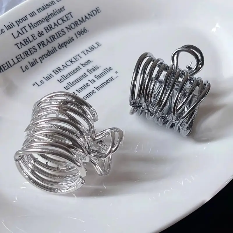 Metal High Ponytail Grabber Spring Clip Silver 2025 - Image 5