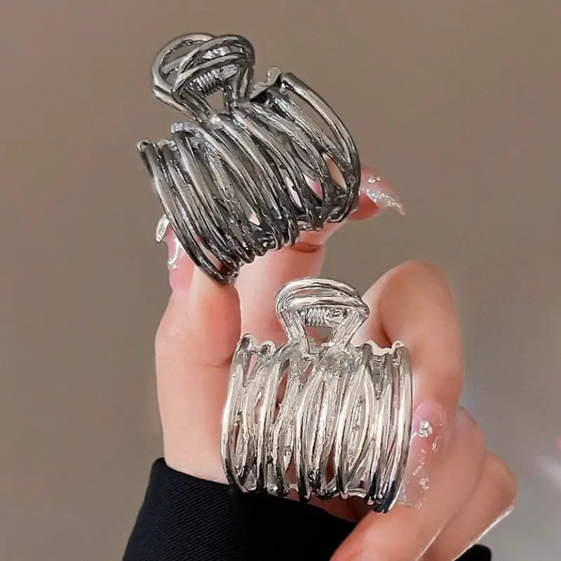 Metal High Ponytail Grabber Spring Clip Silver 2025 — feature 6