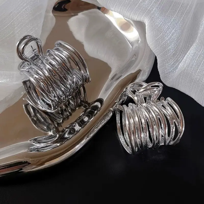 Metal High Ponytail Grabber Spring Clip Silver 2025 — feature 8