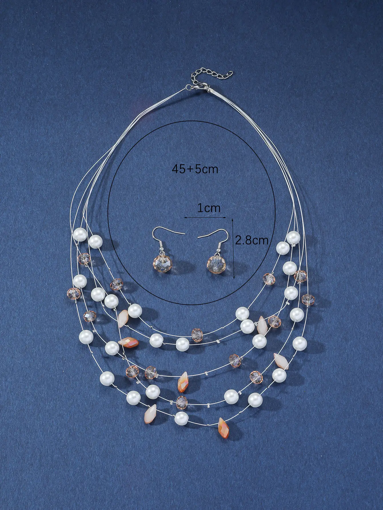 New Gorgeous Fashion Heart Pink Beaded Ins Elegant Simple Three-Piece Women's Jewelry Set — feature 27