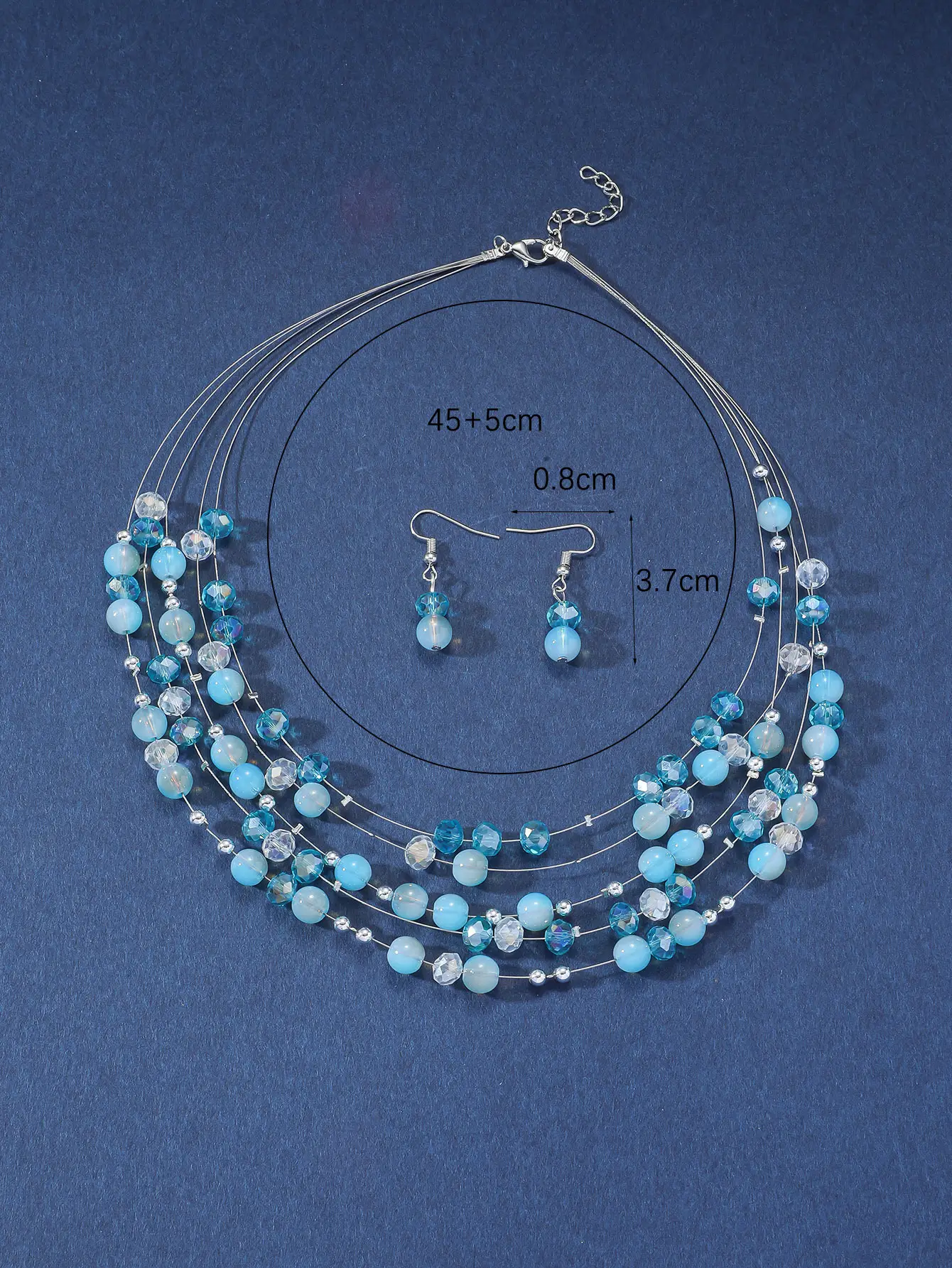 New Gorgeous Fashion Heart Pink Beaded Ins Elegant Simple Three-Piece Women's Jewelry Set — feature 33