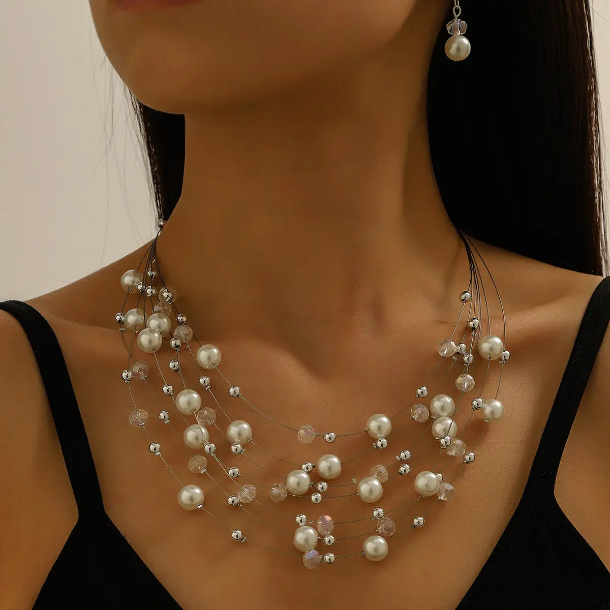 New Gorgeous Fashion Heart Pink Beaded Ins Elegant Simple Three-Piece Women's Jewelry Set — feature 36