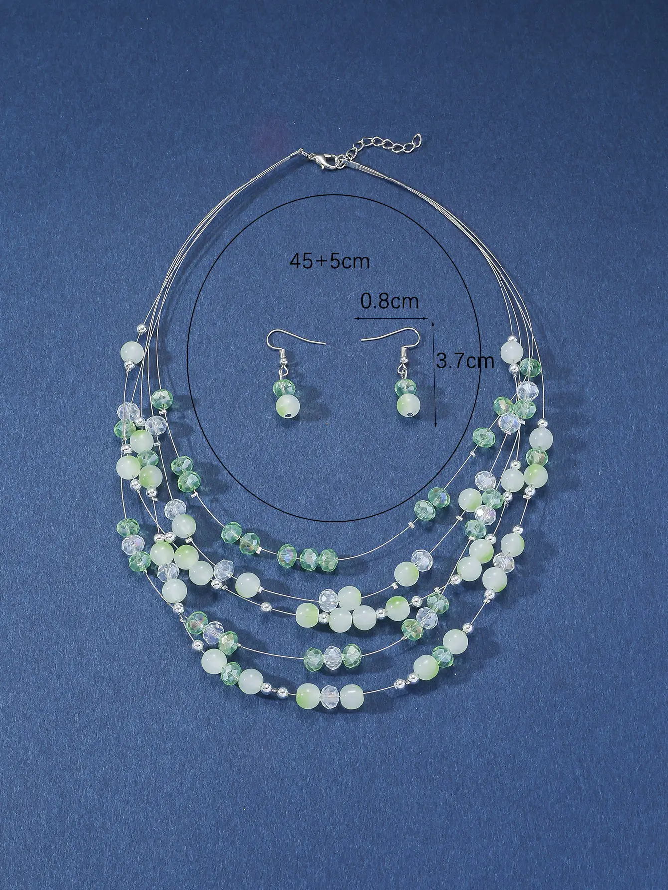 New Gorgeous Fashion Heart Pink Beaded Ins Elegant Simple Three-Piece Women's Jewelry Set — feature 5