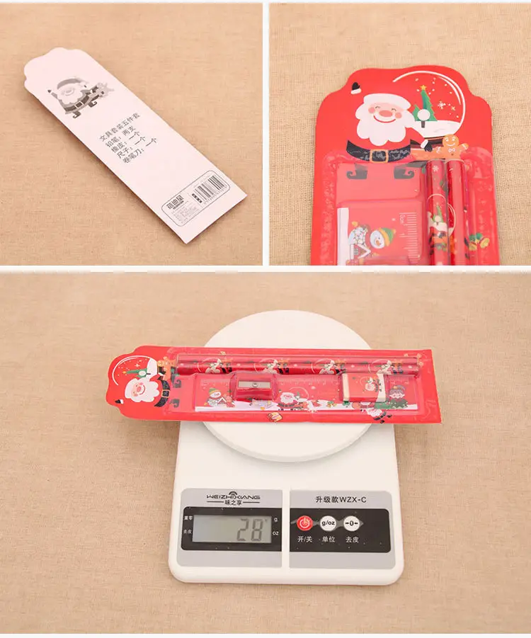 Christmas 5-Piece Pencil Set for Kids Painting Eraser Stationery — feature 9
