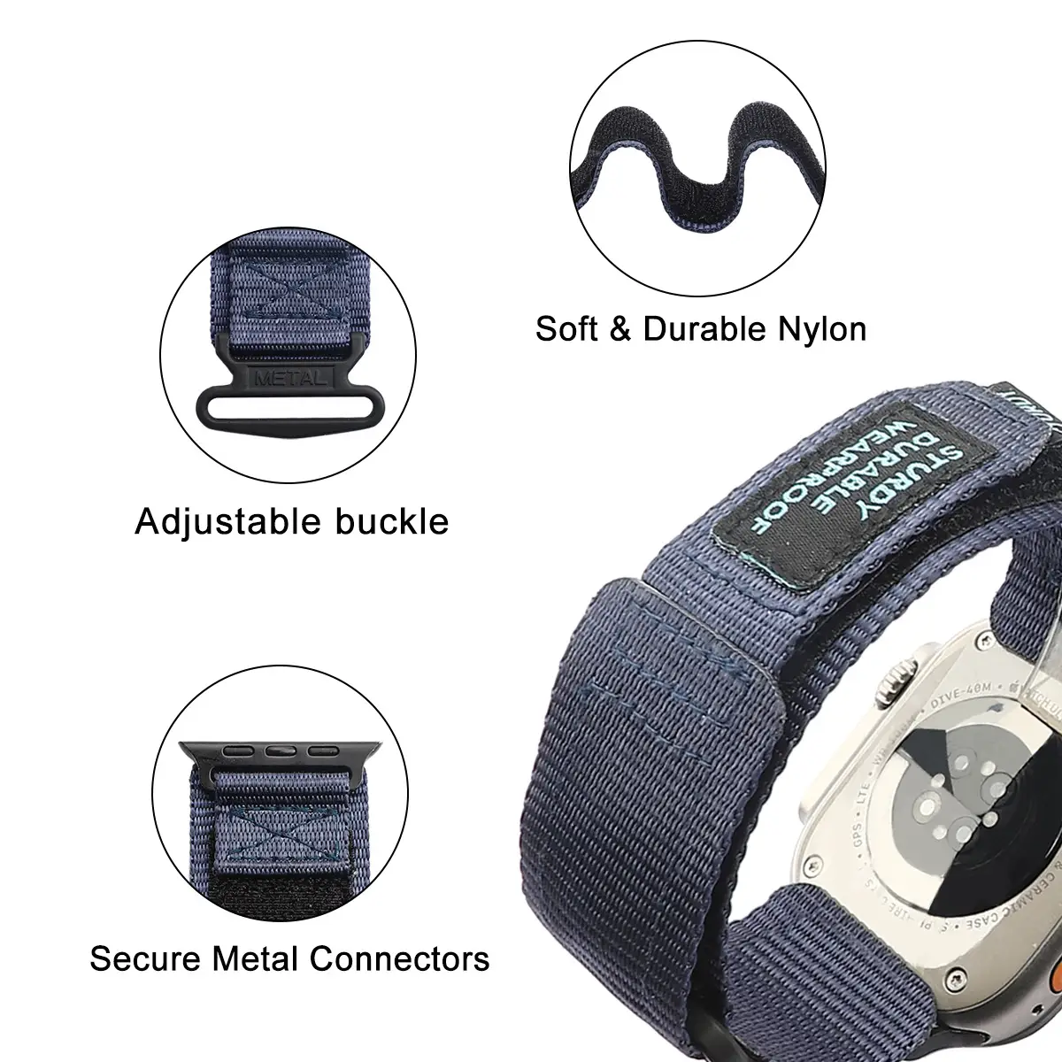 Apple Watch Series 1-10 Gen Alpine Nylon Strap 46m