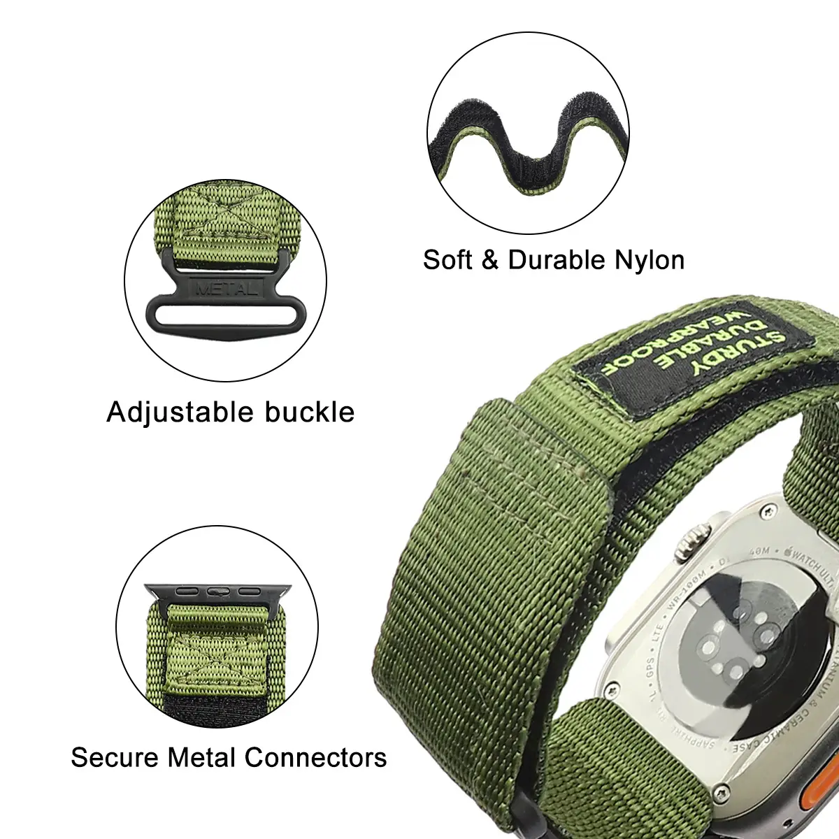 Apple Watch Series 1-10 Gen Alpine Nylon Strap 46m