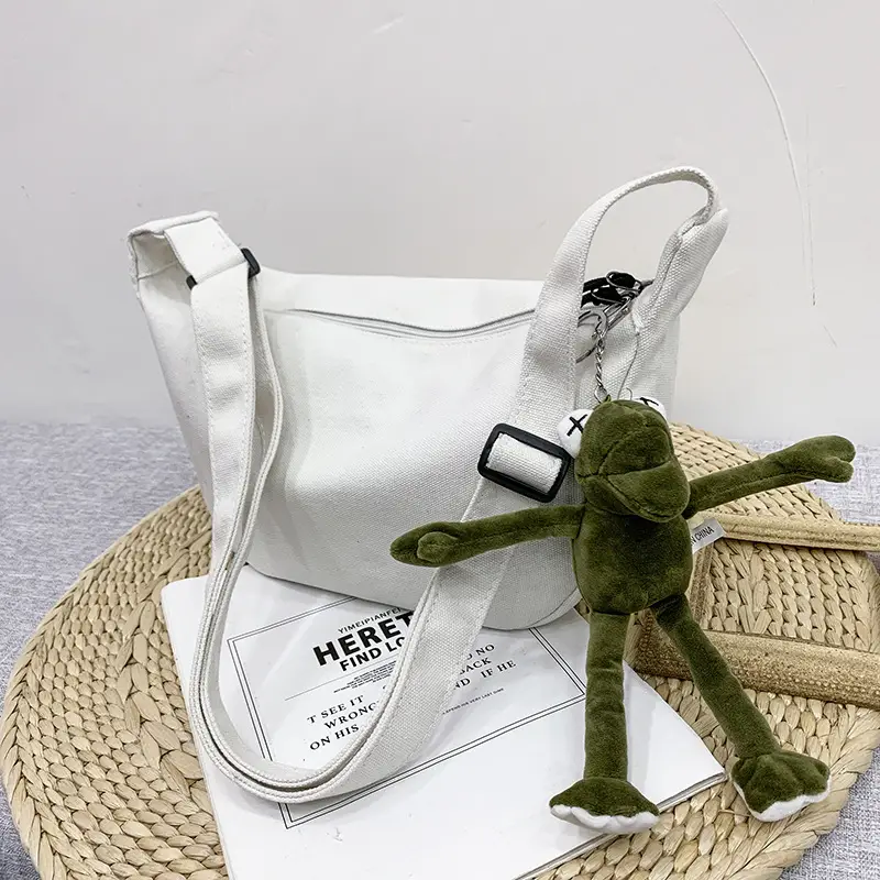 2025 New Dumpling Crossbody Bag White Black Korean Style - Image 5