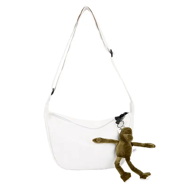 2025 New Dumpling Crossbody Bag White Black Korean Style - Image 7