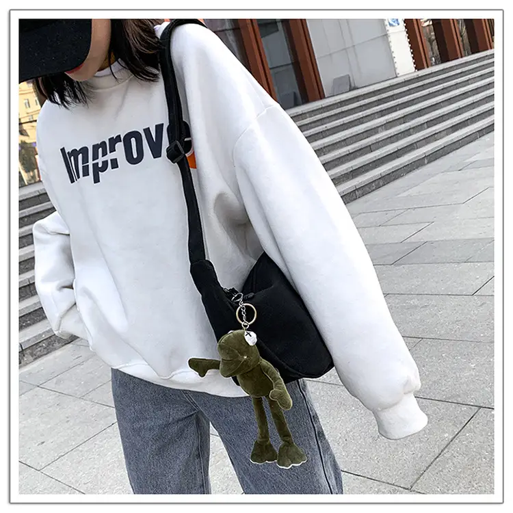 2025 New Dumpling Crossbody Bag White Black Korean Style — feature 11