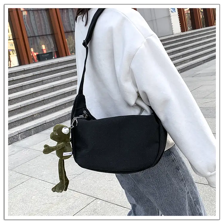2025 New Dumpling Crossbody Bag White Black Korean Style — feature 12