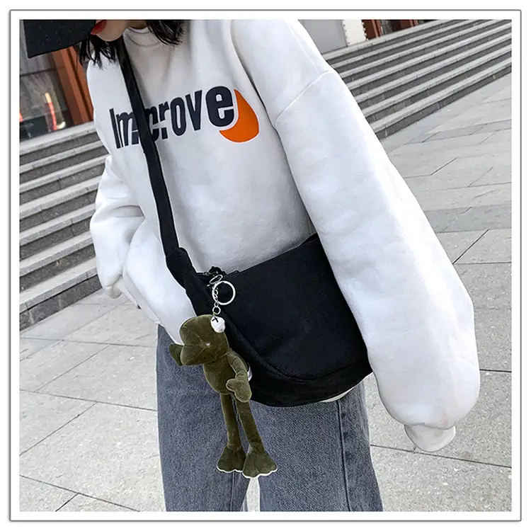 2025 New Dumpling Crossbody Bag White Black Korean Style — feature 13