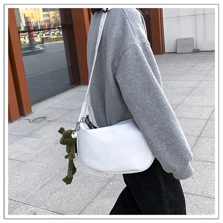 2025 New Dumpling Crossbody Bag White Black Korean Style — feature 16