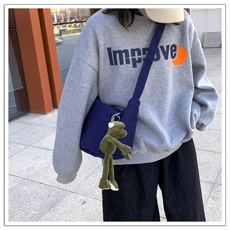 2025 New Dumpling Crossbody Bag White Black Korean Style — feature 18