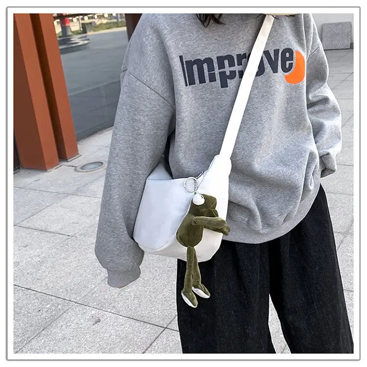 2025 New Dumpling Crossbody Bag White Black Korean Style — feature 19