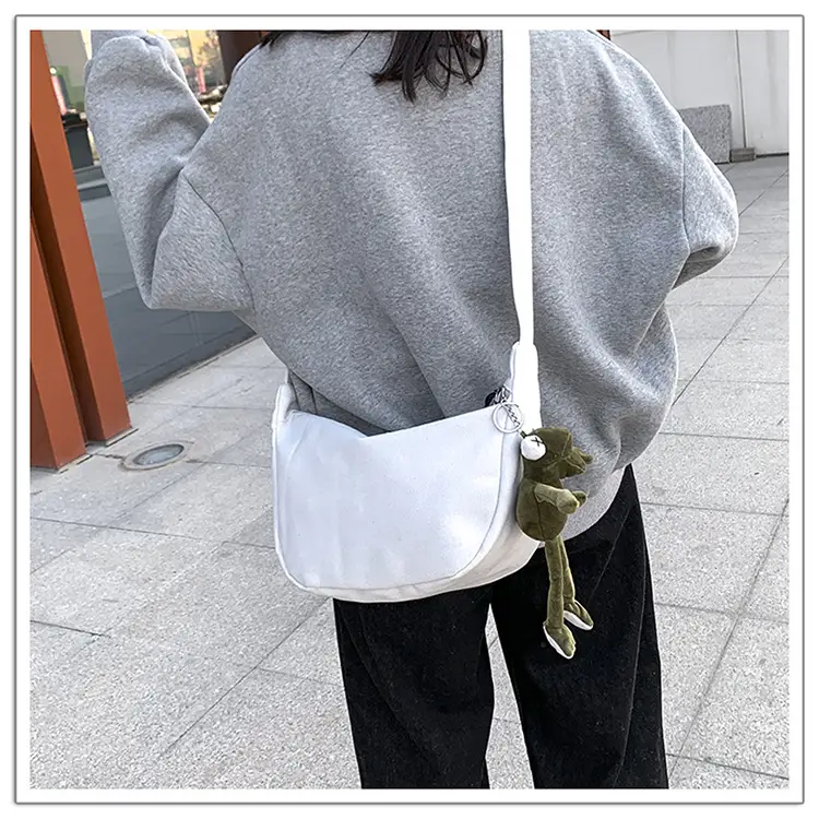 2025 New Dumpling Crossbody Bag White Black Korean Style — feature 21