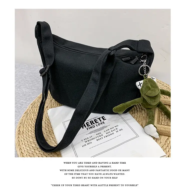 2025 New Dumpling Crossbody Bag White Black Korean Style — feature 23