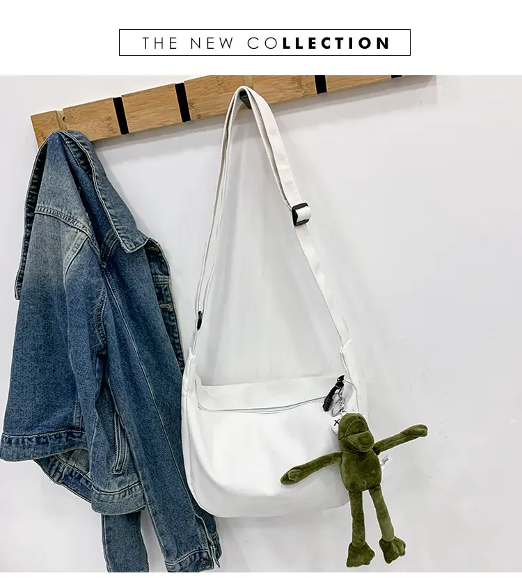 2025 New Dumpling Crossbody Bag White Black Korean Style — feature 24