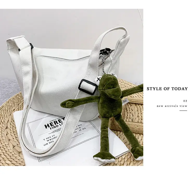 2025 New Dumpling Crossbody Bag White Black Korean Style — feature 26