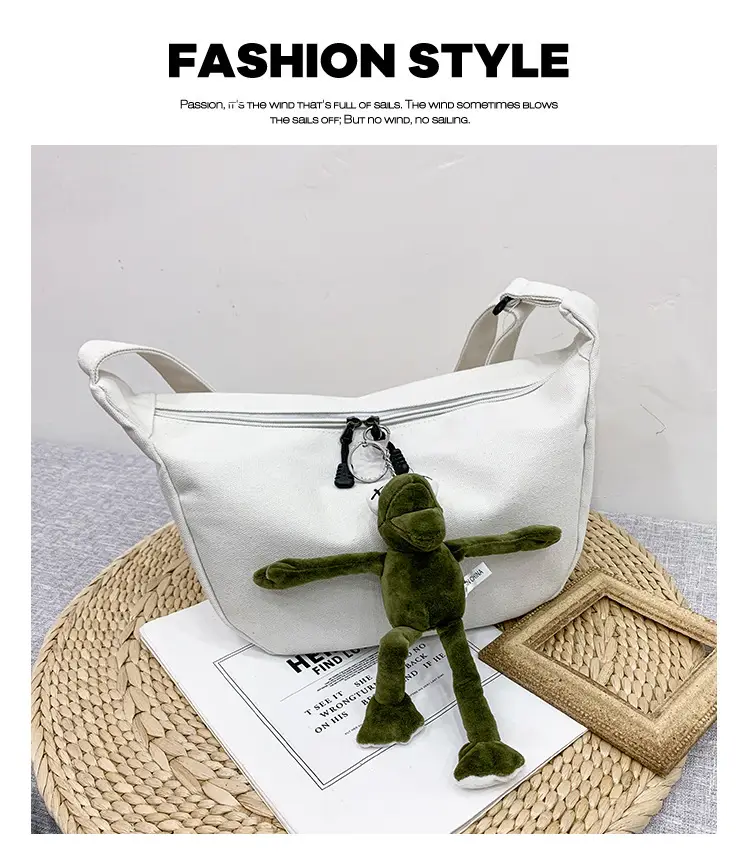 2025 New Dumpling Crossbody Bag White Black Korean Style — feature 29