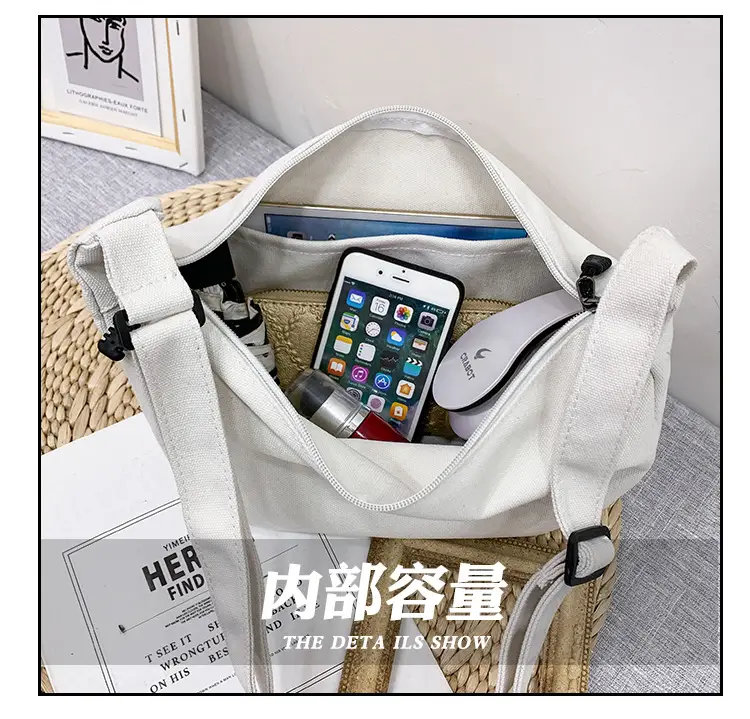 2025 New Dumpling Crossbody Bag White Black Korean Style — feature 8