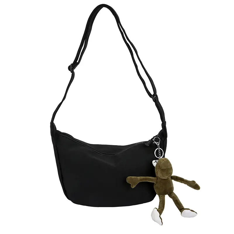 2025 New Dumpling Crossbody Bag White Black Korean Style - Image 2