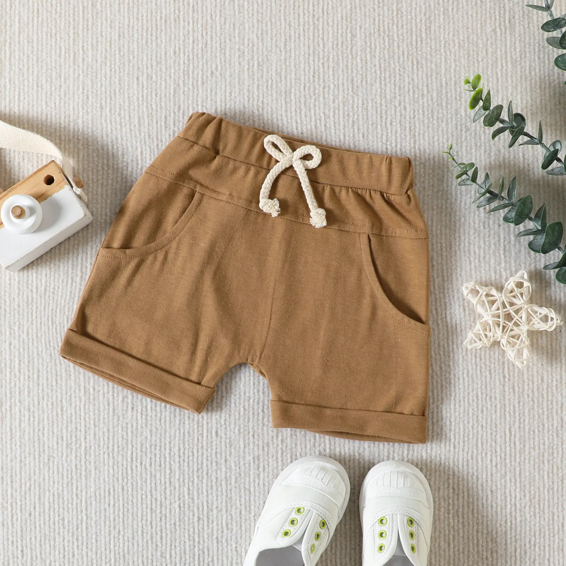 2023 Summer Baby Men Striped Shorts T-Shirt Set — feature 22