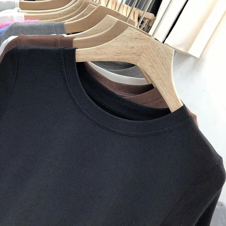 Women's Slim Fit Beige T-Shirt Round Neck 2025 — feature 15