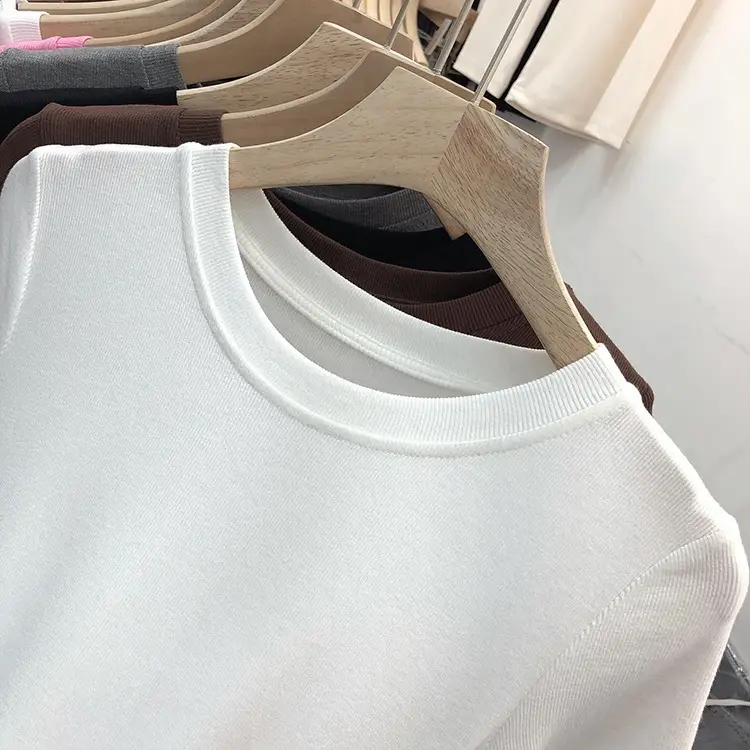 Women's Slim Fit Beige T-Shirt Round Neck 2025 — feature 21