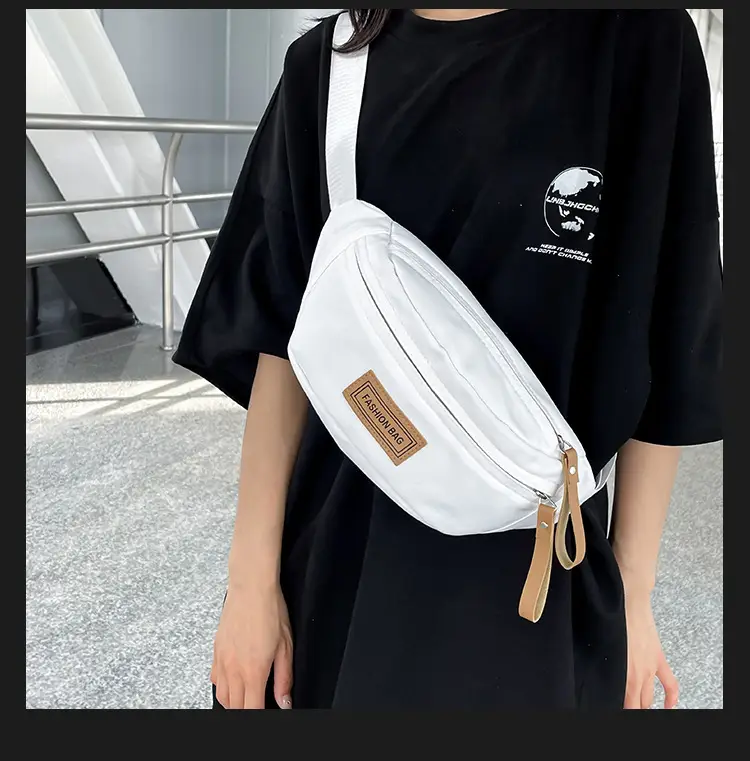 Trendy Boys Chest Bag White Black Casual Sports Running — feature 20