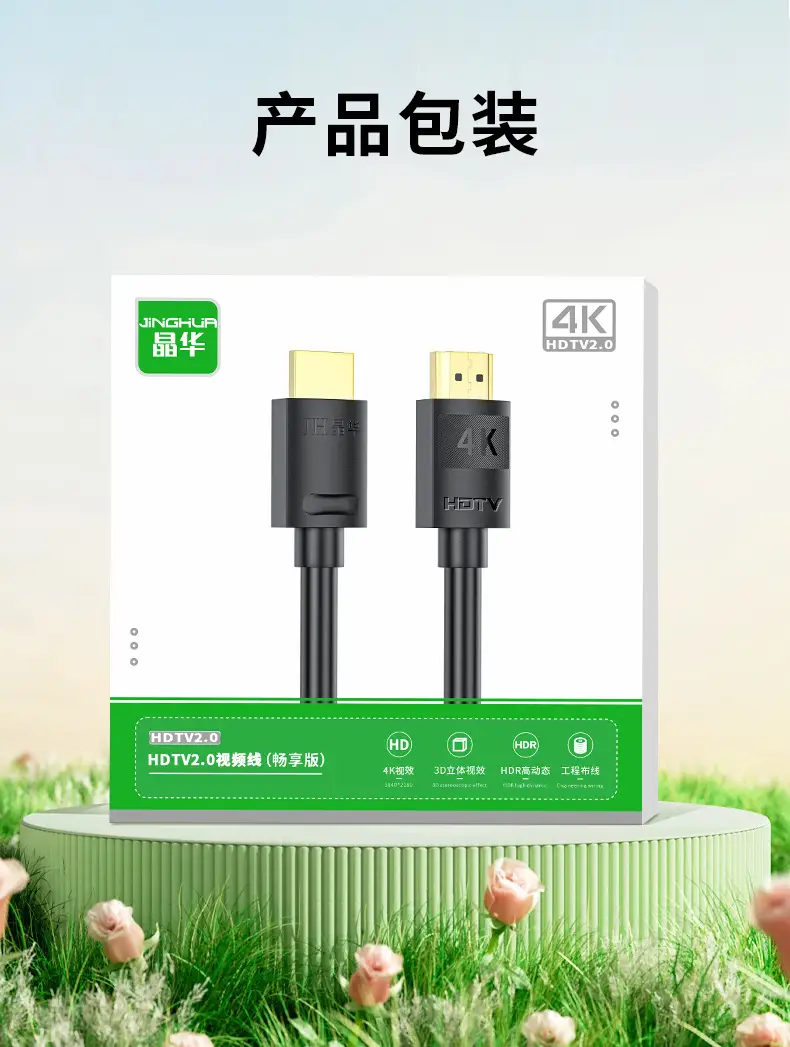 Jinghua 4K HDMI Cable 19+1 Set-Top Box Projector — feature 18