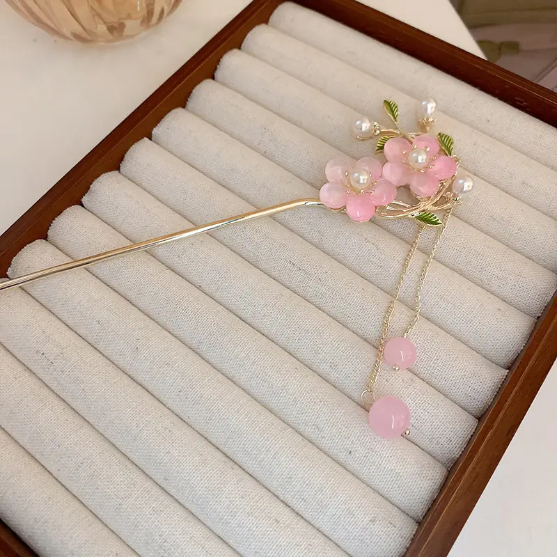 Pink Pearl Hairpin