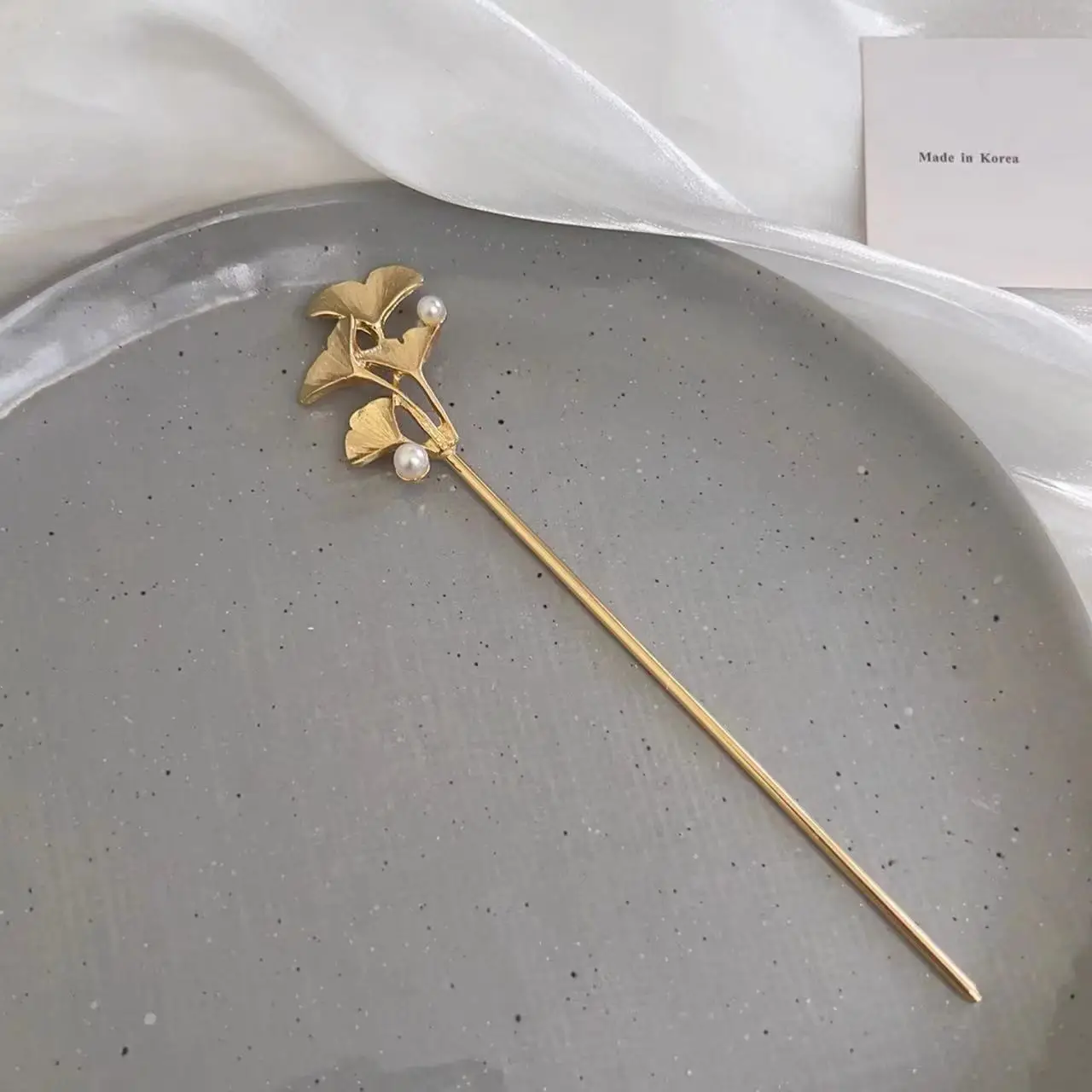 Lily Flower Hairpin with Pearl Drop Antique Design - Image 42