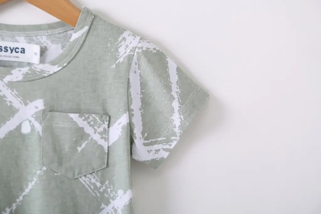 Kids Printed Letter T-Shirt Green Miami Style — feature 6