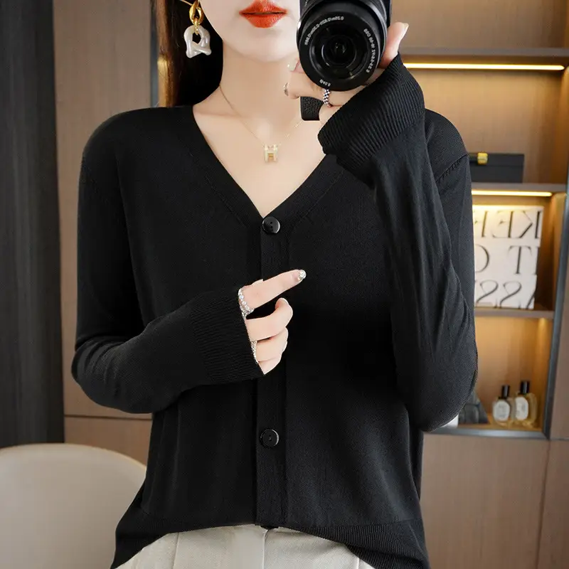 Women's Ice Silk Sunscreen Cardigan Coat Summer Small - Image 14