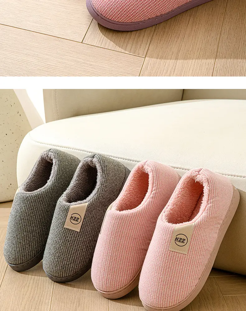Women's Cotton Slippers Bag Root Winter Household Indoor Non-slip Thick Bottom Household Warm Women's Fleece-lined Large Size Cotton Shoes Men's Winter — feature 13